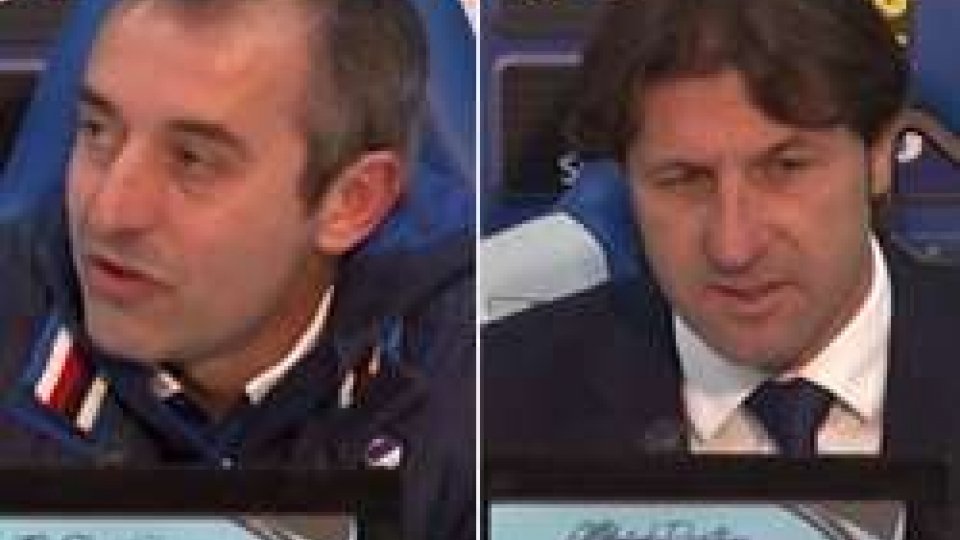 Giampaolo e RastelliCoppa Italia: passano Atalanta e Sampdoria, le interviste degli allenatori
