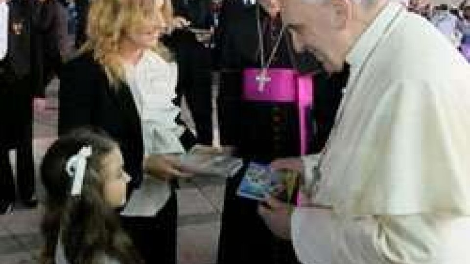 Il Coro dell'Antoniano incontra papa Francesco