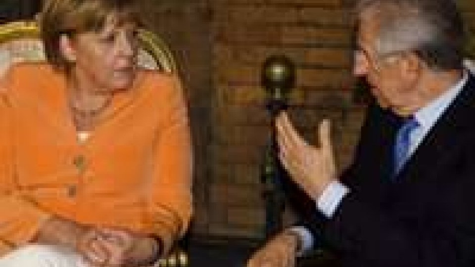 Politica italiana. La Merkel a Roma incontra Mario Monti