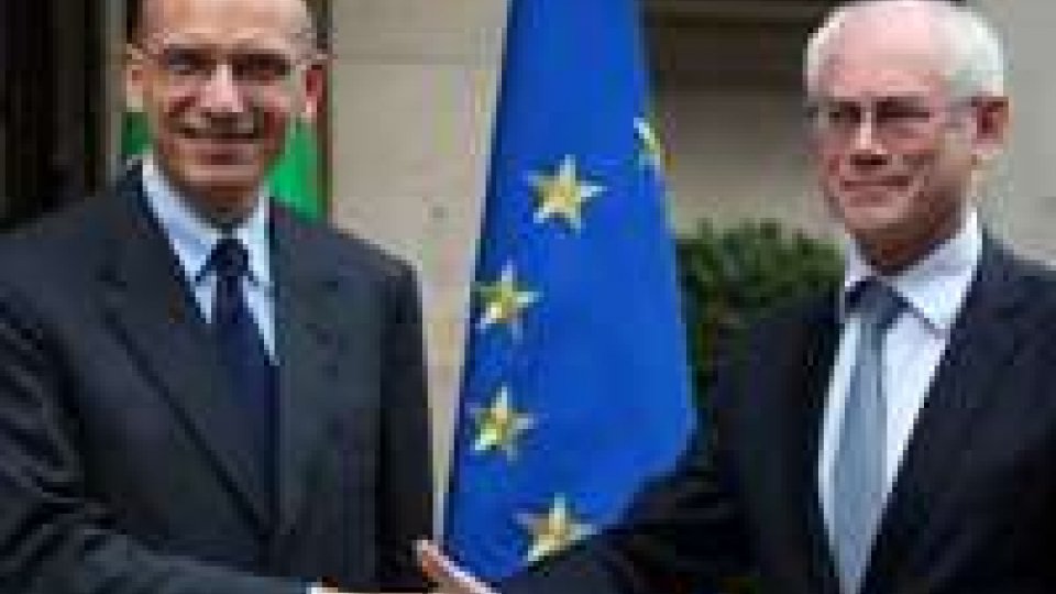 Van Rompuy a Letta: “sostegno dell'Europa ma conti in ordine”