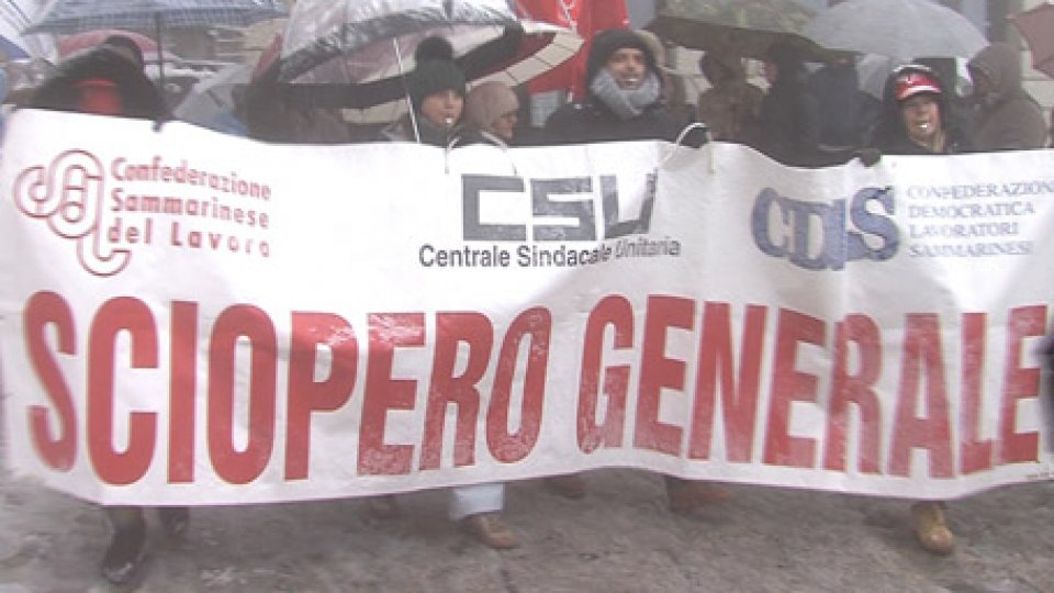 Sciopero generale: lavoratori e pensionati della CSU sul Pianello
