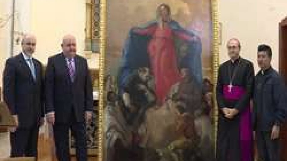 Montegiardino: restaurata "La Madonna della Misericordia""La Madonna della Misericordia",il lavoro di restauro del quadro di Montegiardino