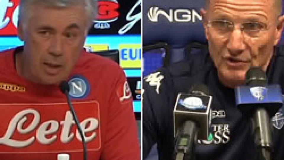 Ancelotti e AndreazzoliDomani Napoli-Empoli: le conferenze di Ancelotti e Andreazzoli