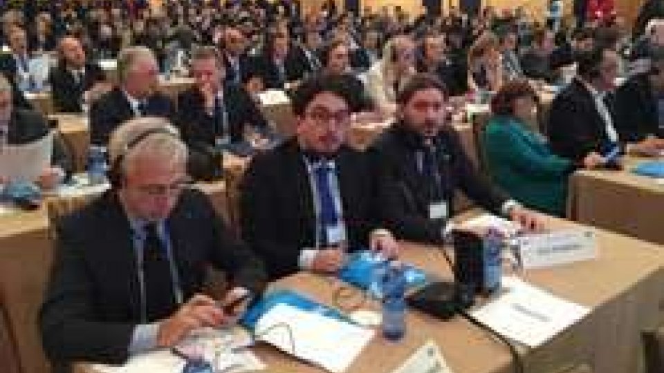 La delegazione sammarineseFrancesco Morganti e Federico Pedini Amati all'Assemblea Parlamentare del Mediterraneo