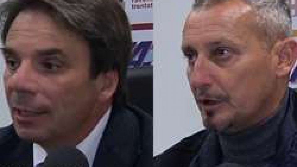 Ezio Capuano, allenatore Samb e Mauro Antonioli, allenatore RavennaCapuano: grande Sambenedettese. Antonioli: puniti dagli episodi