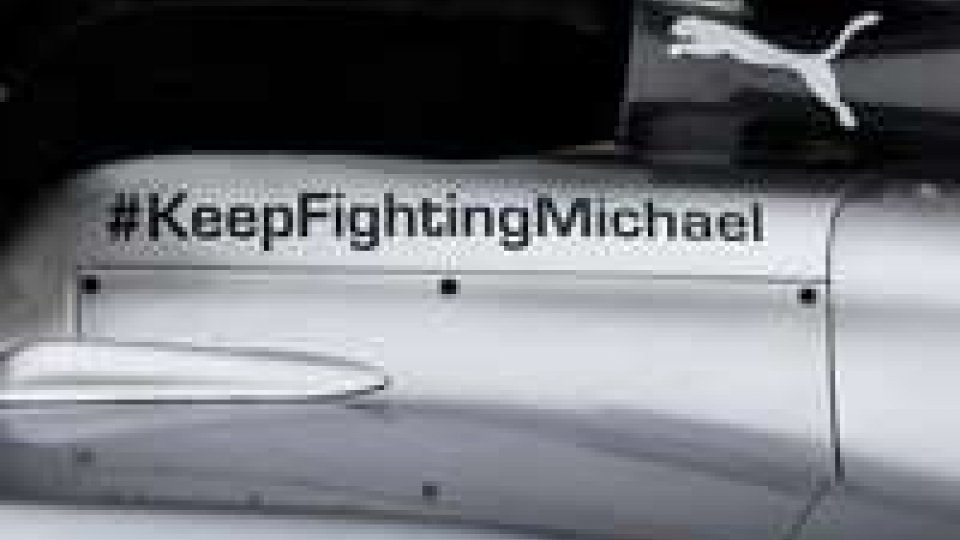 ''We have a very special message on our car this week in Jerez. Join the support #KeepFightingMichael'