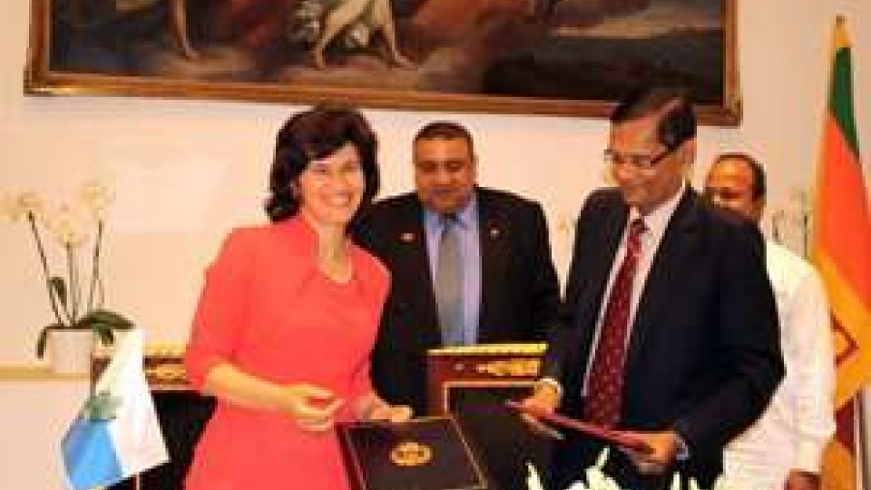Firmato accordo con lo Sri Lanka per lo Stabilimento delle Relazioni Diplomatiche