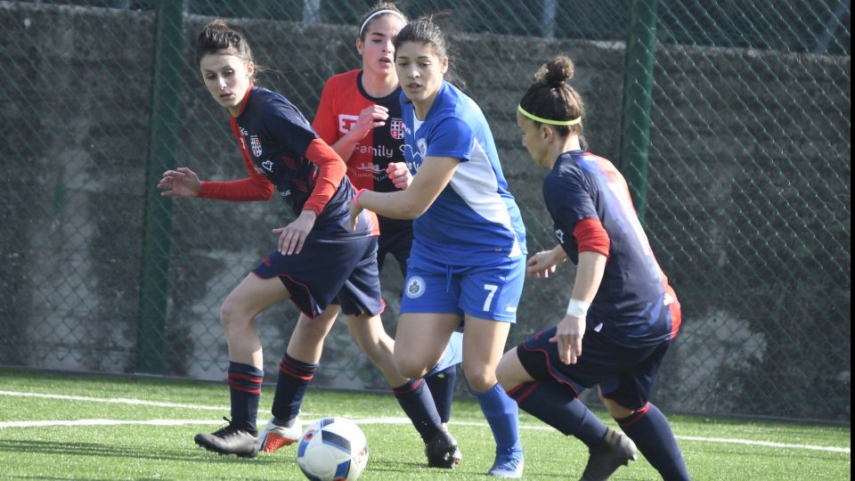 Giulia Baldini, attaccante San Marino Academy. Foto: FSGC