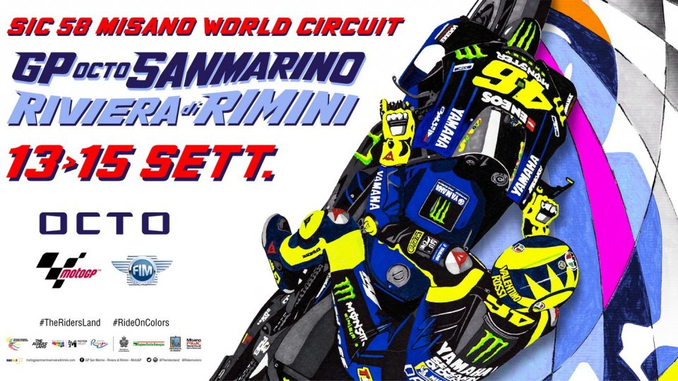 Valentino sul poster del GP di San Marino
