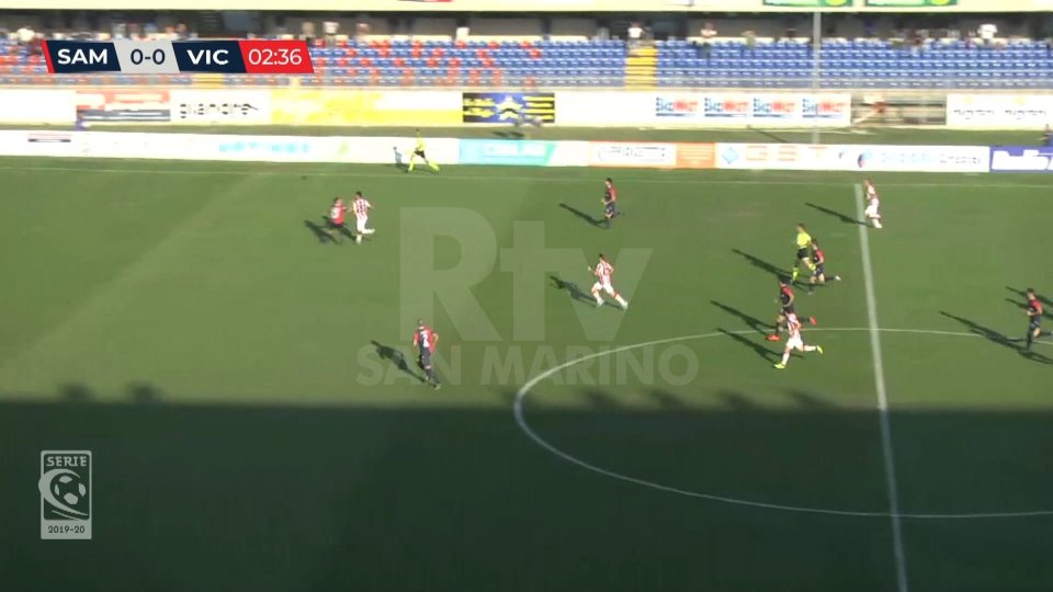 Il Vicenza batte 3-0 la Sambenedettese e sale in vetta
