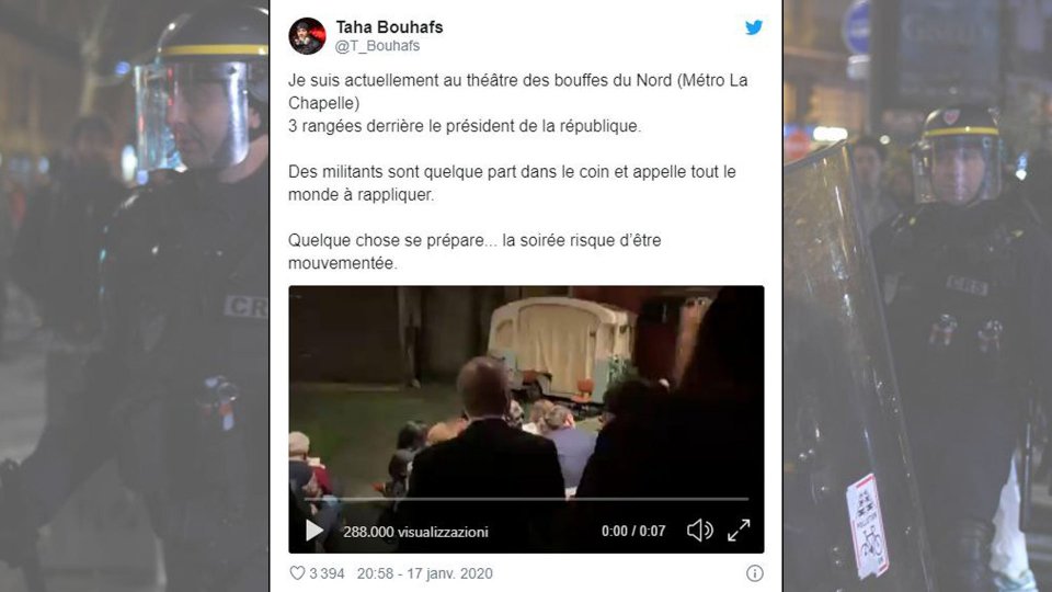 Manifestanti tentano blitz a teatro, all'interno Macron e premier dame