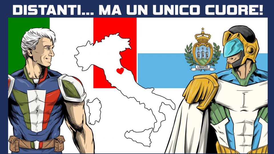 Coronavirus: l'abbraccio a fumetti fra San Marino e Italia