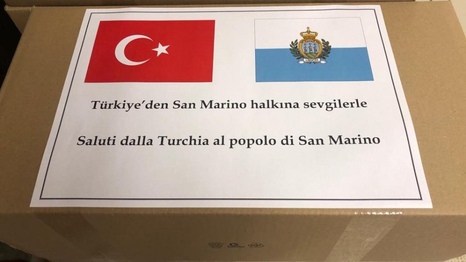La Turchia dona 3000 mascherine a San Marino