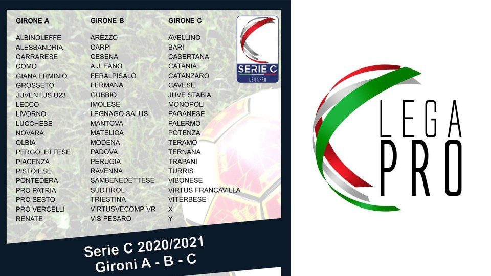 Serie C, ufficiali i gironi della stagione 2020/21