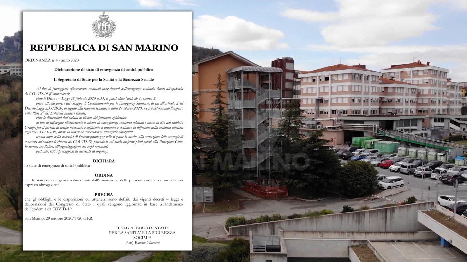 San Marino: dichiarato lo stato di emergenza sanitaria