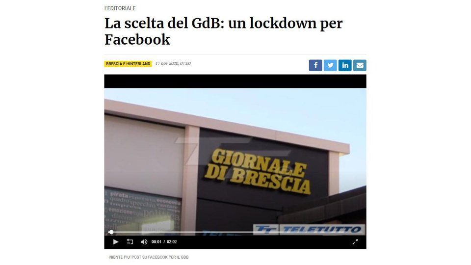 “Troppo odio nei commenti”, il Giornale di Brescia non pubblicherà più articoli su Facebook