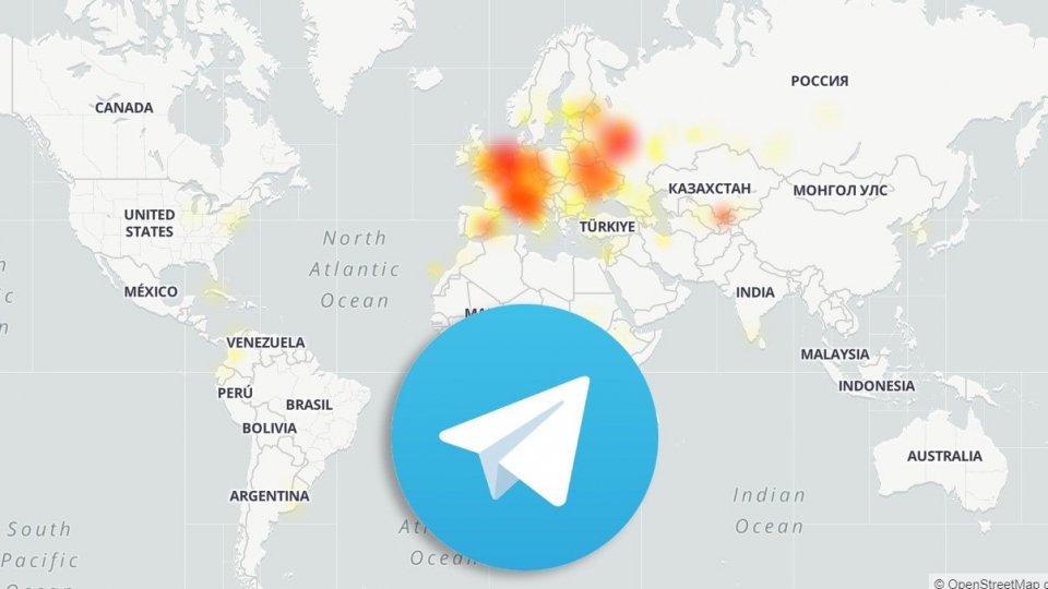 L'app Telegram e le segnalazioni di malfunzionamento (da downdetector.com)