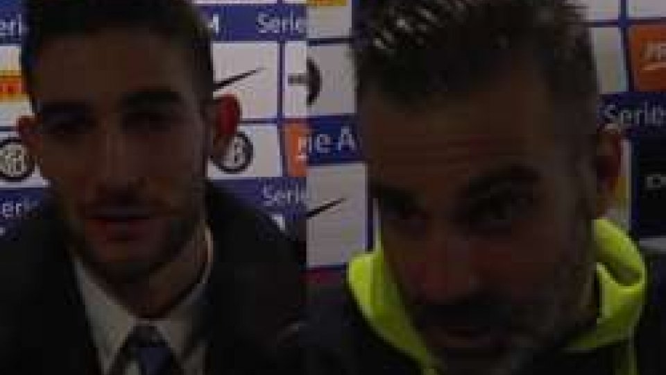 Roberto Gagliardini e Stefano SorrentinoInter-Chievo 3-1: Gagliardini e Sorrentino nel dopo partita
