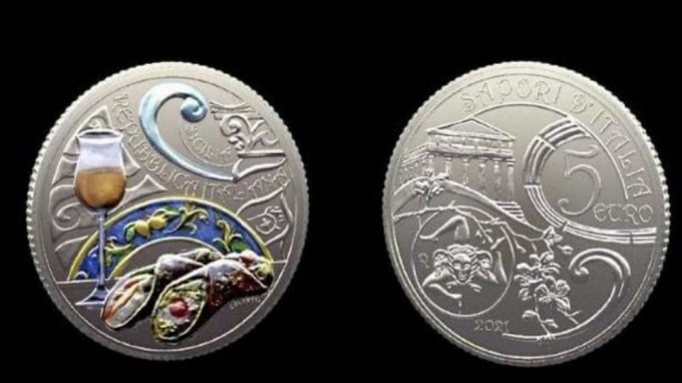Presentata la moneta dedicata al cannolo e al passito