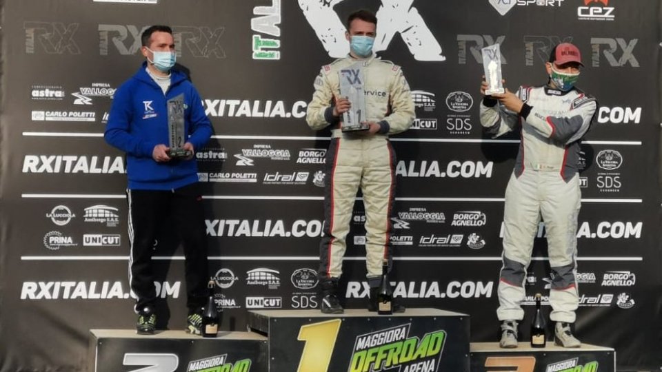 Paolo Diana sul podio nella prima del Campionato Italiano Rallycross