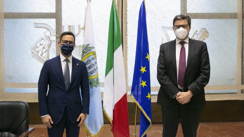 Il Segretario di Stato all’Industria Fabio Righi incontra a Roma  il Ministro Giancarlo Giorgetti