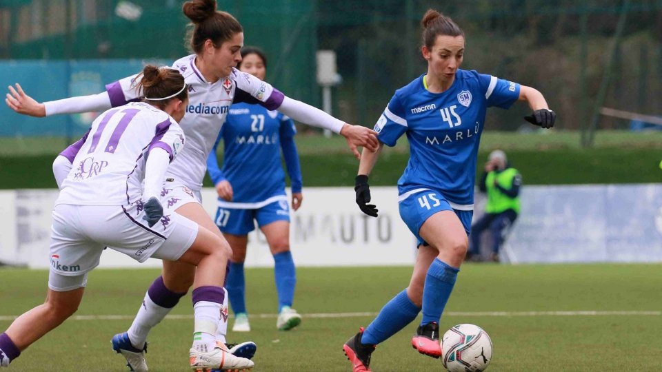 Raffaella Barbieri (foto: FSGC) in azione contro la Fiorentina