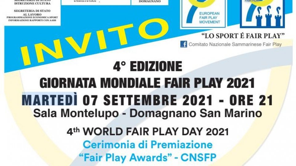 Perilli, Berti, Amine Mularoni premiati alla Giornata Mondiale Fair Play