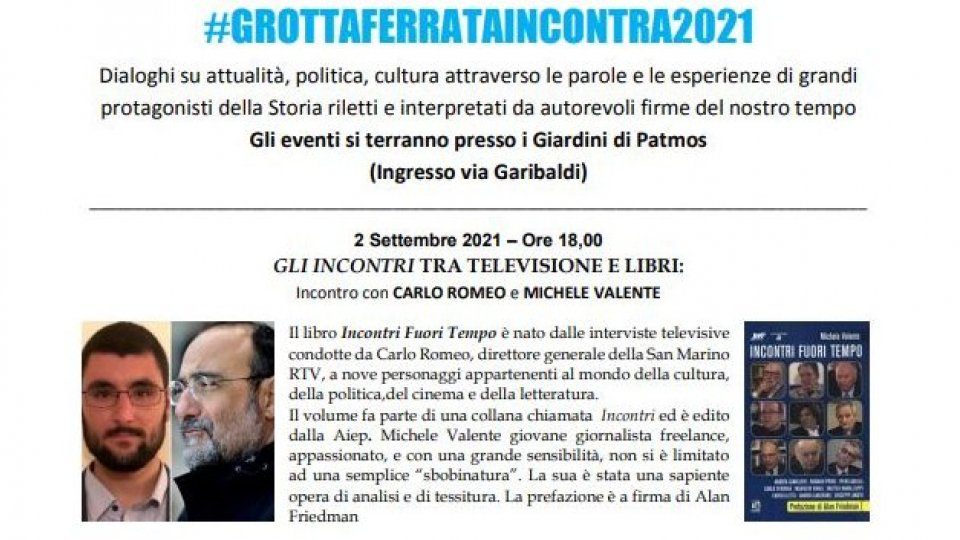 "Incontri Fuori Tempo", il libro sulle interviste in tv del Dg Carlo Romeo nel settembre Grottaferrese