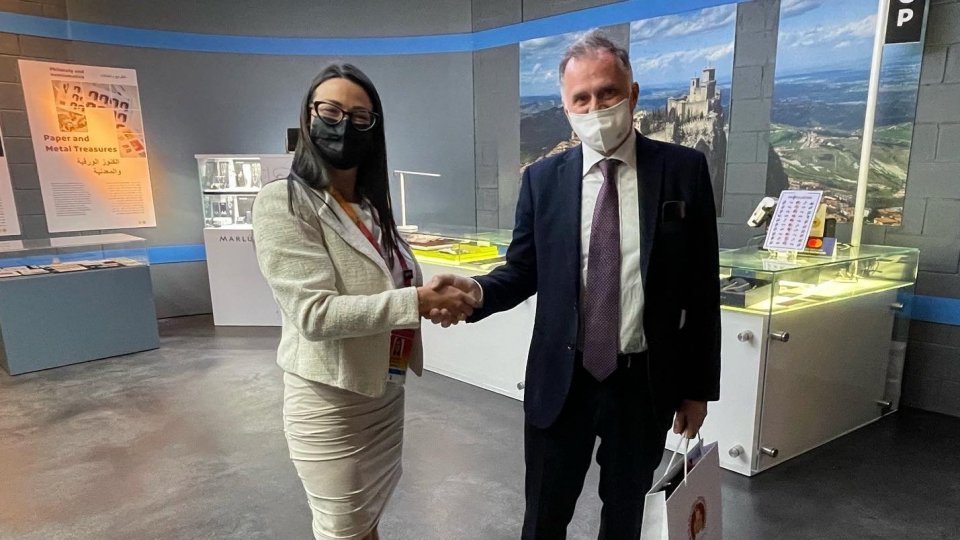 Expo Dubai: il ministro Garavaglia in visita al padiglione di San Marino