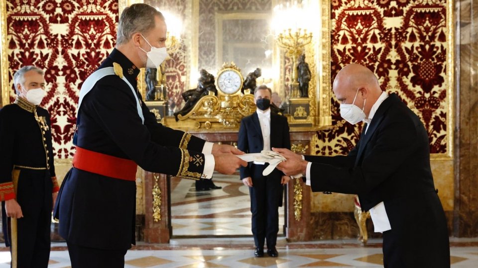 Re Felipe VI di Spagna riceve le credenziali del nuovo ambasciatore sammarinese Luca Brandi