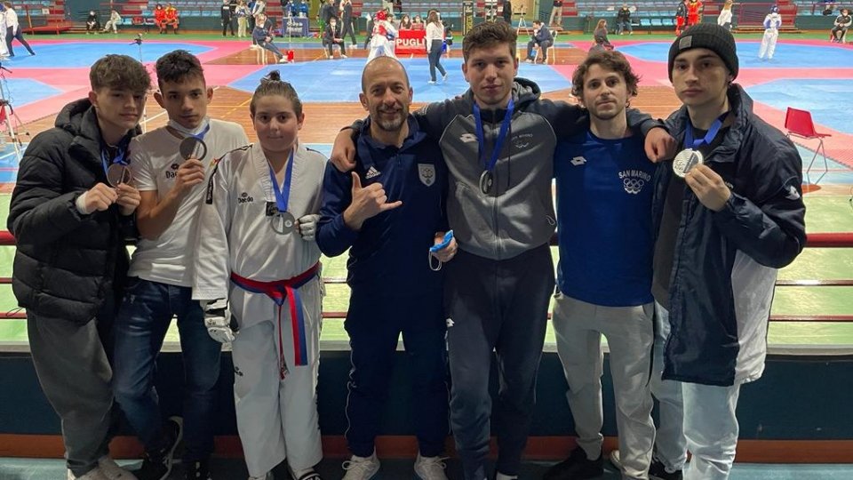Taekwondo: 5 medaglie per il team biancazzurro a Bari 2022