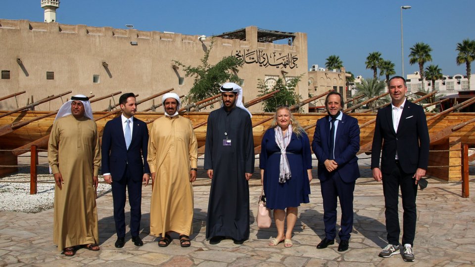I Segretari di Stato Lonfernini e Righi in visita al Cultural District di Al Fahidi
