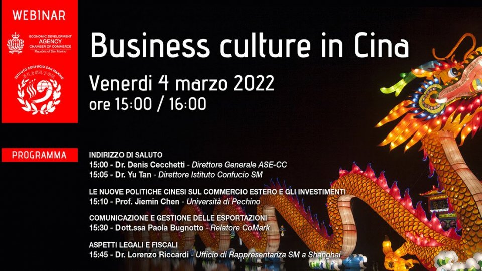 ASE/CC: Webinar 4 marzo - Business culture in Cina