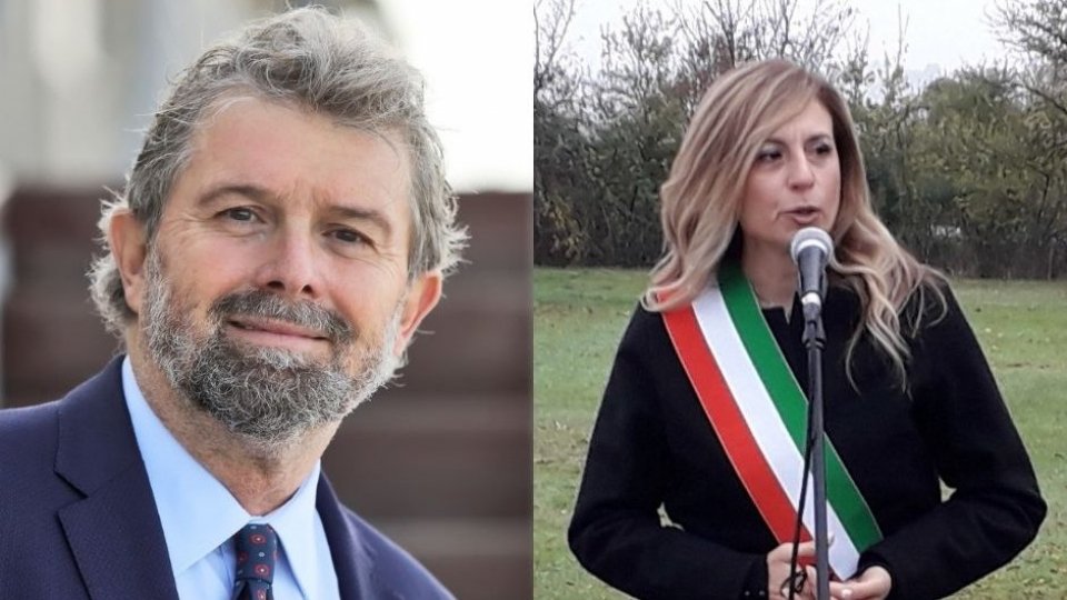 Nella foto l’avvocato Moreno Maresi ed il sindaco di Coriano Domenica Spinelli