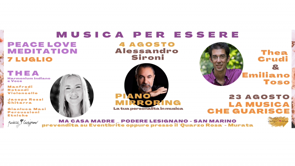 Rassegna ‘Musica per Essere’ Estate 2022: suoni, canzoni e musiche per ispirare, divertirsi e crescere insieme