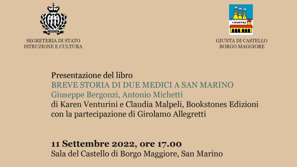 Presentazione al pubblico del volume "Breve storia di due medici a San Marino"