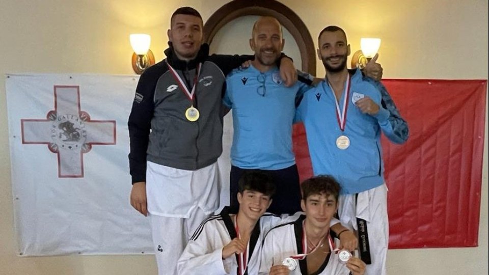Taekwondo San Marino Team sbanca Malta 2022