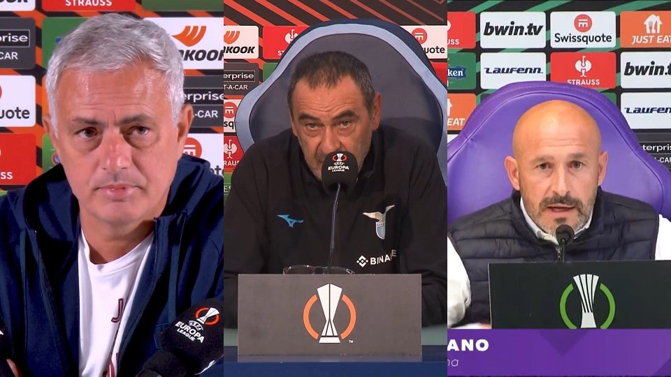 Sentiamo José Mourinho, Maurizio Sarri e Vincenzo Italiano