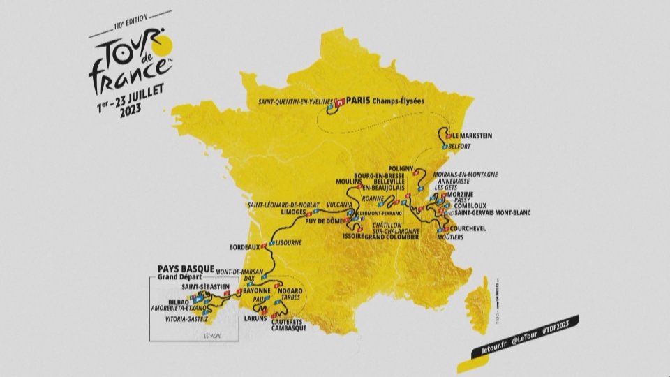 Tour de France 2023: si passa per Pirenei, Massifs e Alpi