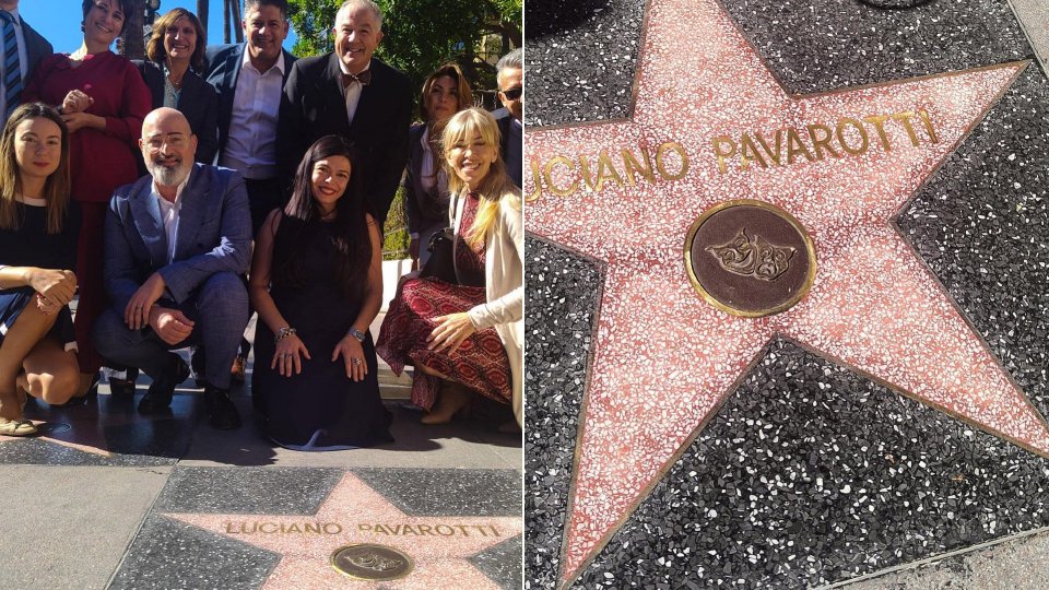 Bonaccini rende omaggio a Pavarotti sulla Walk of Fame