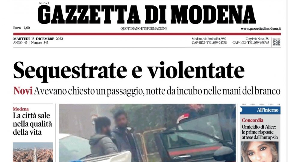 A Modena tre donne sequestrate e violentate, otto arresti