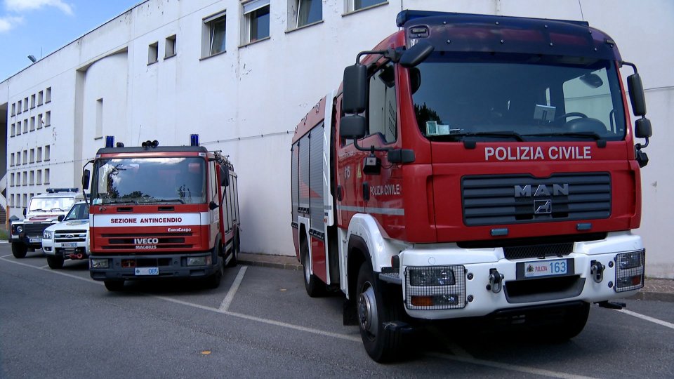 Mezzi antincendio Polizia Civile San Marino. Immagine di repertorio