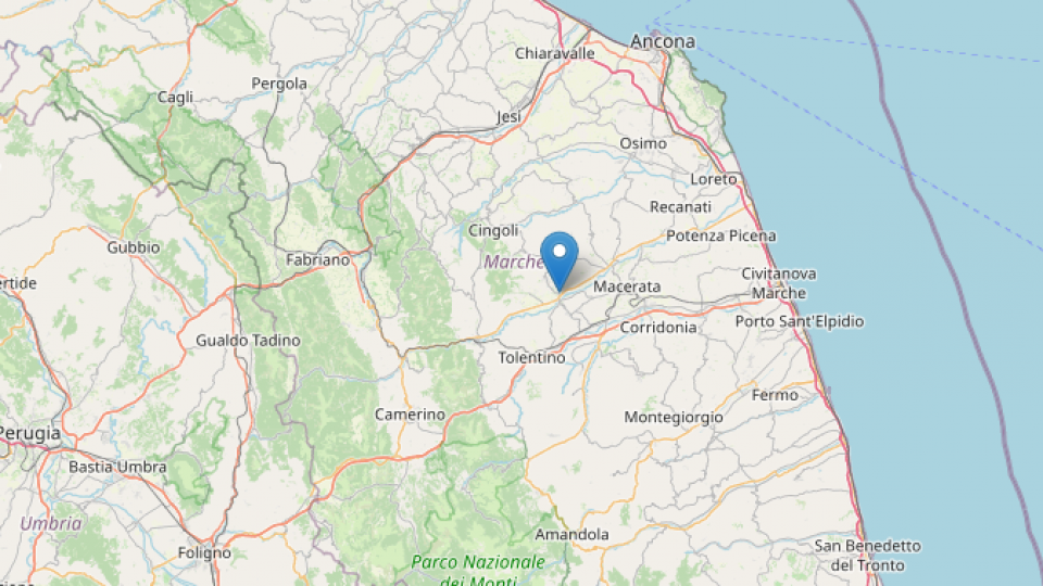 Terremoto: scossa magnitudo 3.8 in provincia di Macerata