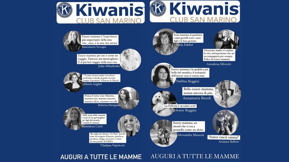 L'augurio delle mamme del Kiwanis San Marino a tutte le mamme