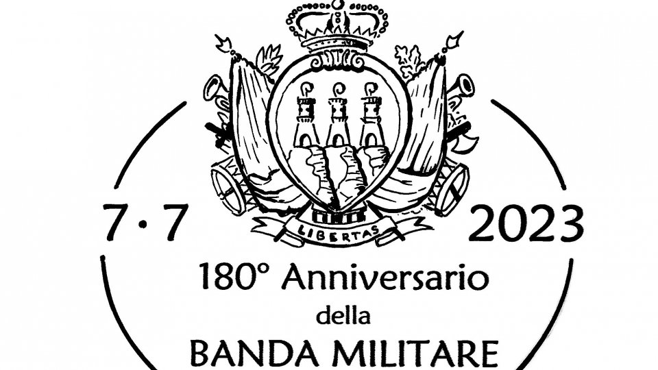 Un annullo speciale per i 180 anni della Banda Militare della Repubblica di San Marino