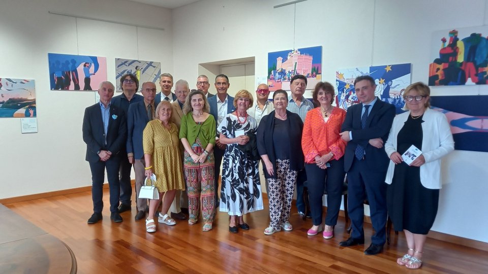 l'Associazione San Marino-Italia visita la mostra sull'Europa all'Ambasciata di Italia