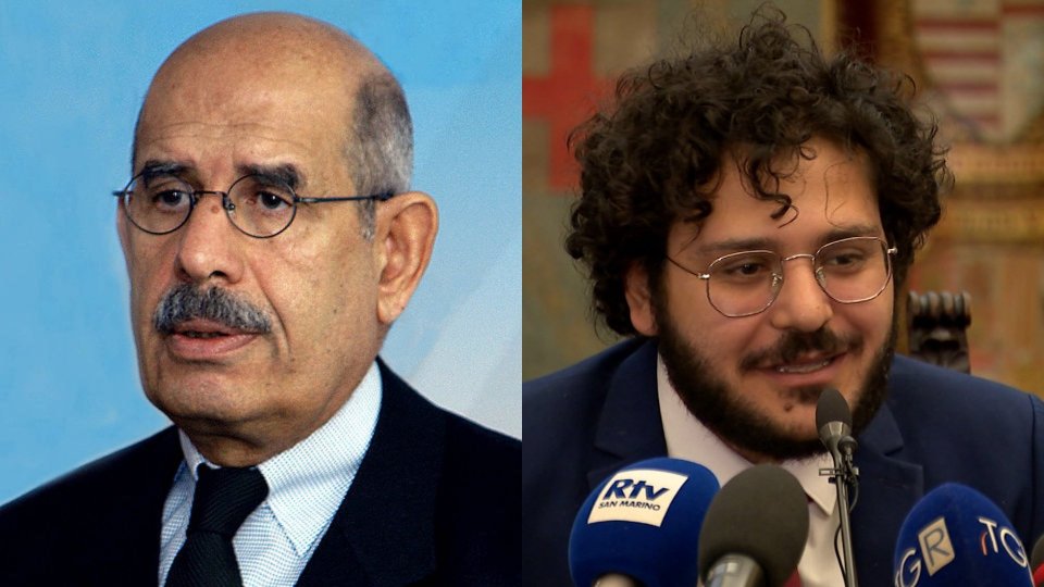 A sinistra: Mohamed El Baradei. A destra: Patrick Zaki.