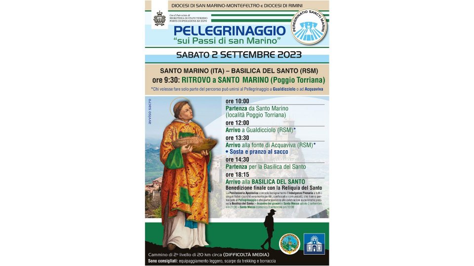 “Sui passi di San Marino”, domani 2 settembre il pellegrinaggio sulle orme del Santo
