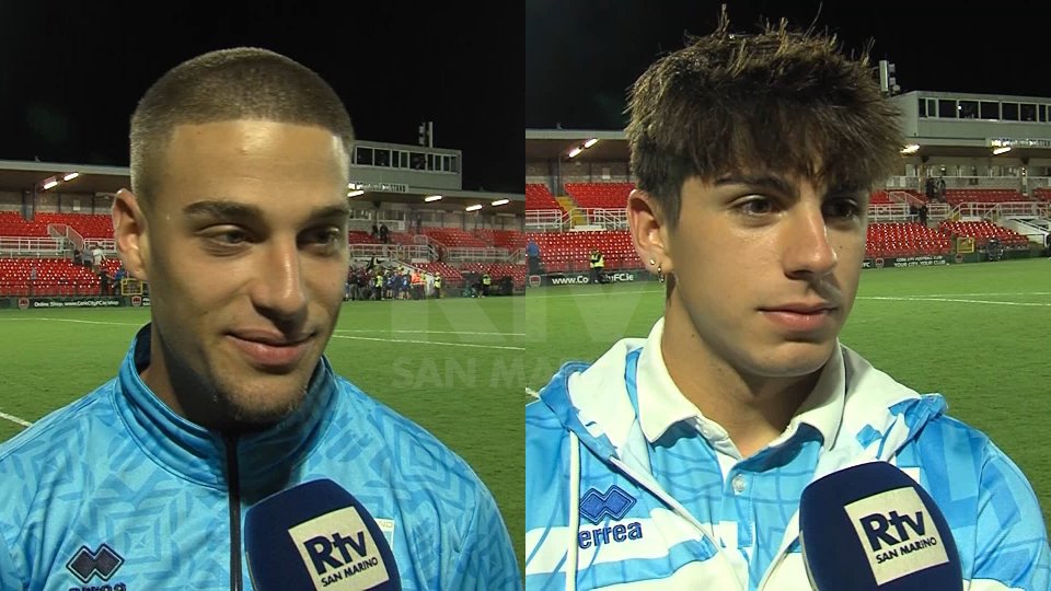 Nel video l'intervista a Samuele Zannoni (centrocampista Under 21 San Marino) e Simone Santi (attaccante Under 21 San Marino)