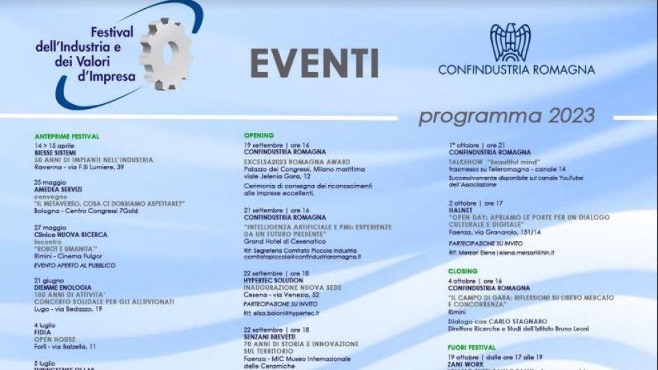 Torna il festival di Confindustria Romagna sul valore d'impresa